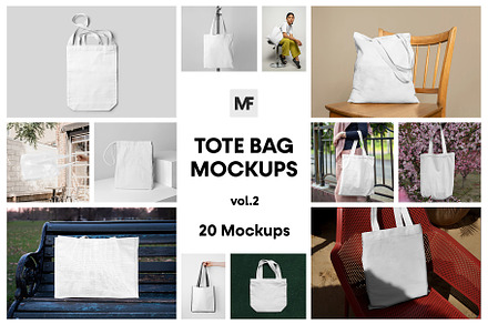 Canvas Bag Mockups - Tote Bag Vol.2, a Packaging Mockup by MockupForest