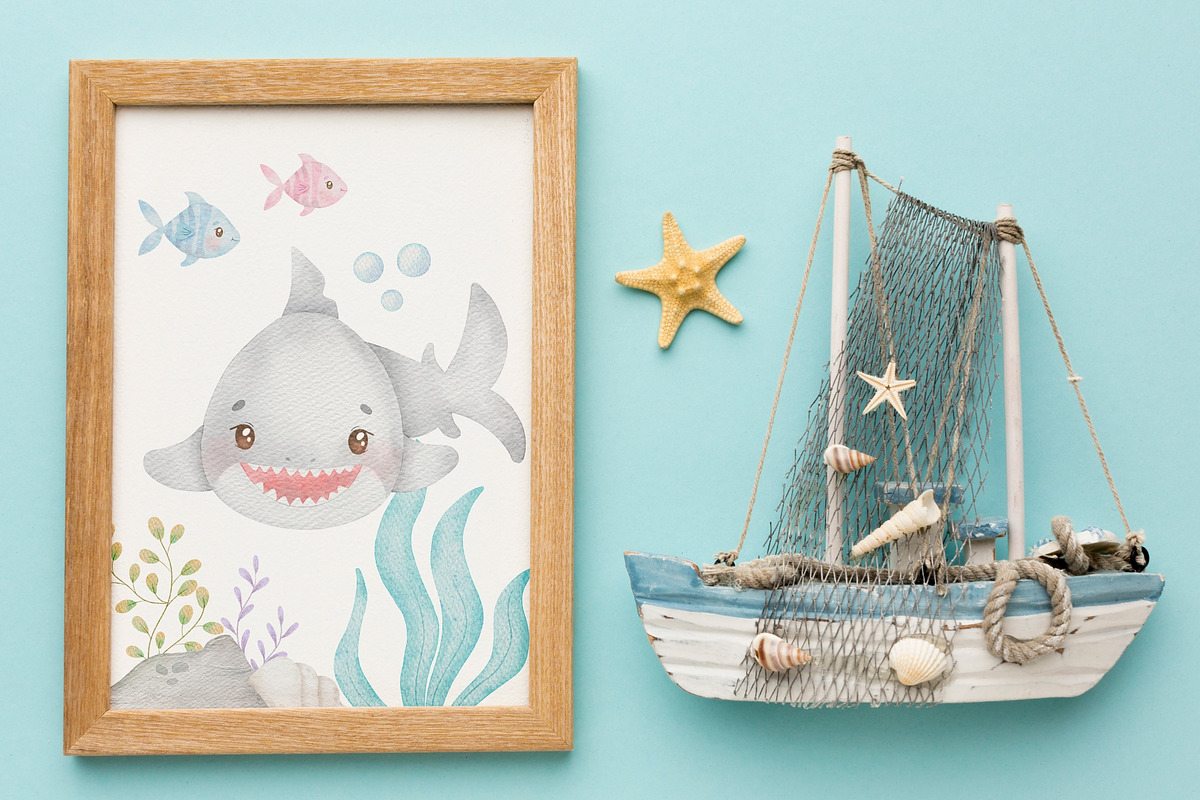 Under the Sea 2 Watercolor Clipart, an Animal Illustration by Estúdio Lin (Photo 6 of 7)