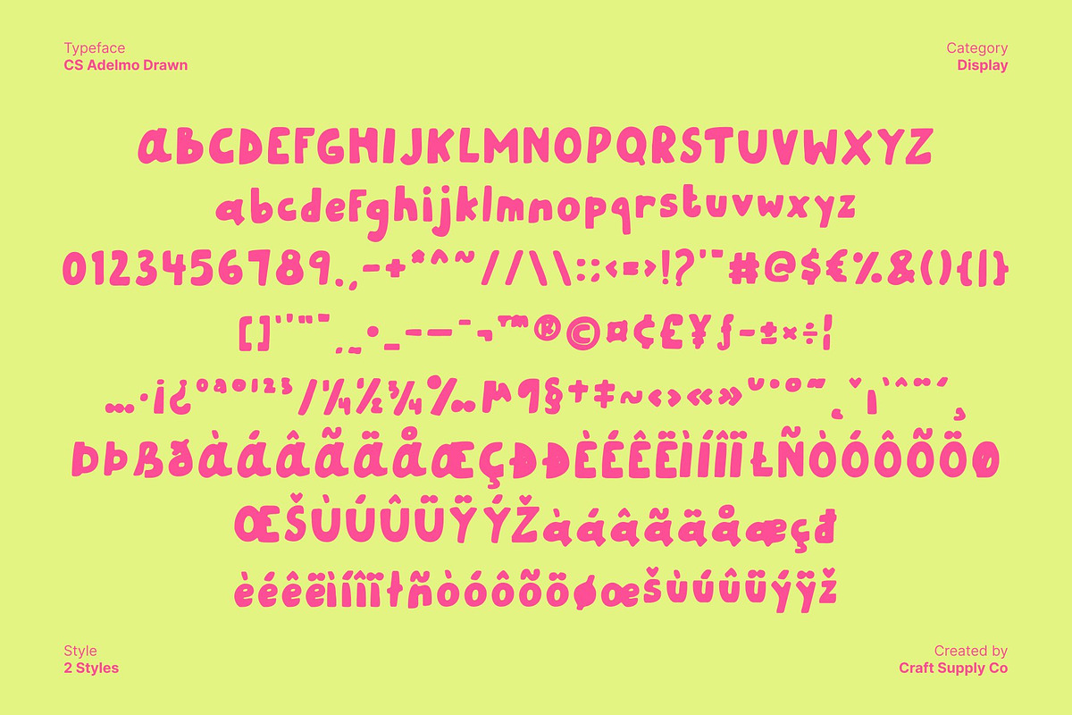CS Adelmo Drawn, a Sans Serif Font by Craft Supply Co. (Photo 8 of 8)