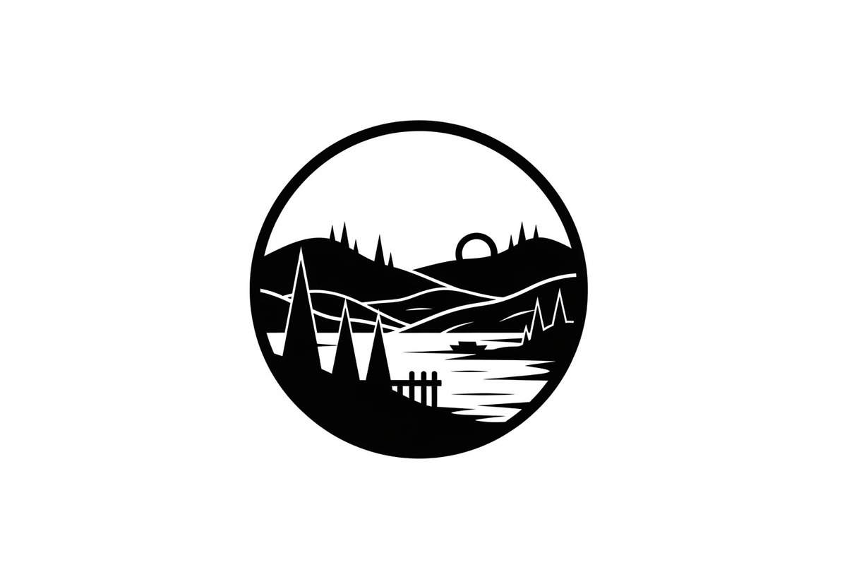 Circular Nature Landscape Silhouette, an Illustration by yasushie (Photo 49 of 51)