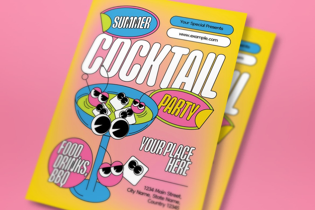 Summer Cocktail Party Flyer, a Flyer Template by graphicook (Photo 2 of 3)