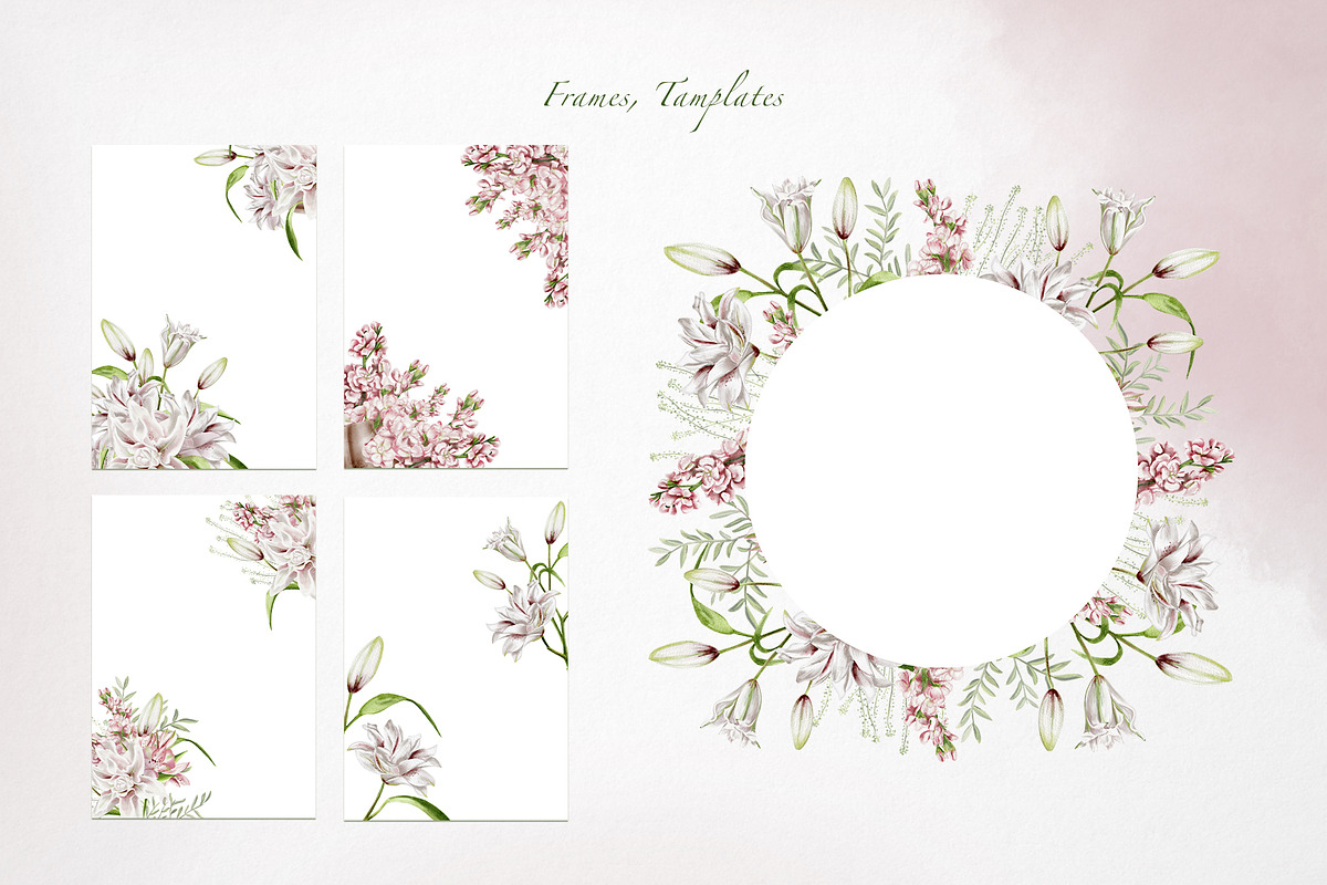 Garden flowers watercolor clipart, an Illustration by Alena Sid (Photo 7 of 13)