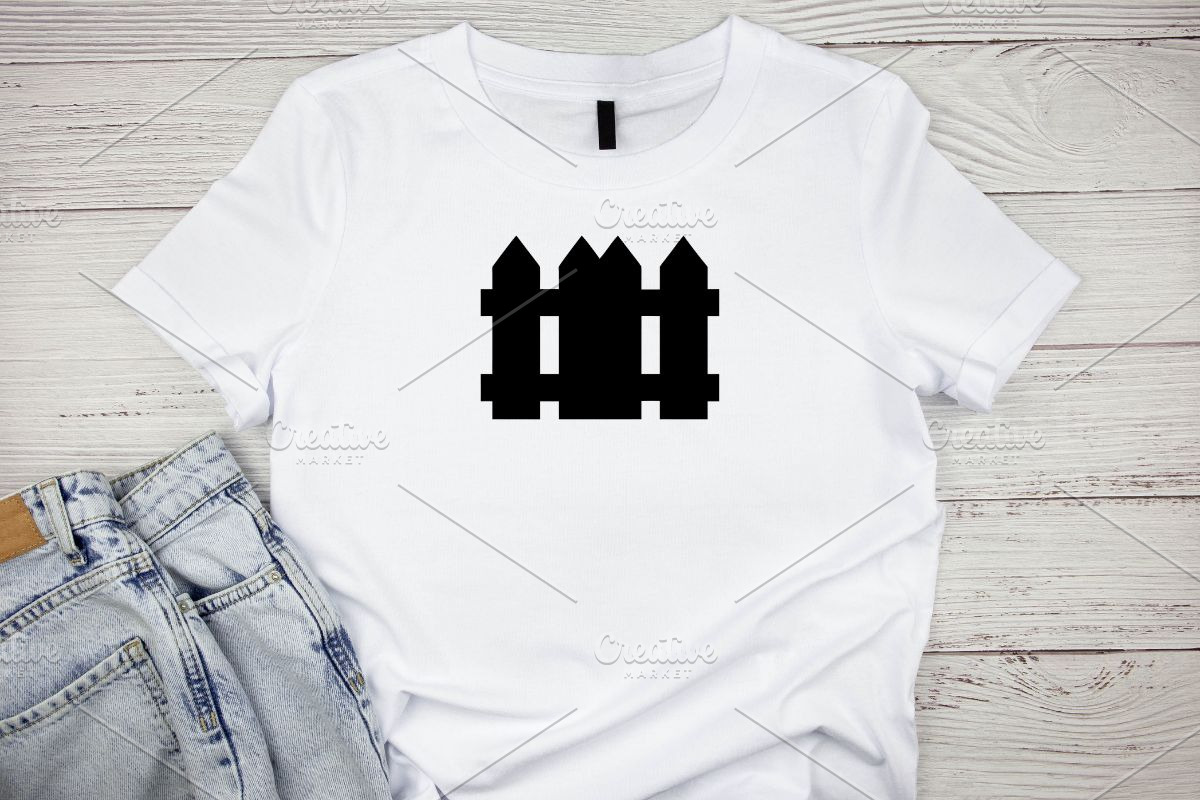 Fence Silhouette SVG #2, an Object Illustration by newminddesign (Photo 2 of 10)