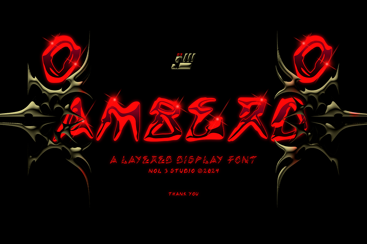 Amberd | 3d Stone Layered font, a Handwritten Font by Nol 3 Studio (Photo 10 of 10)