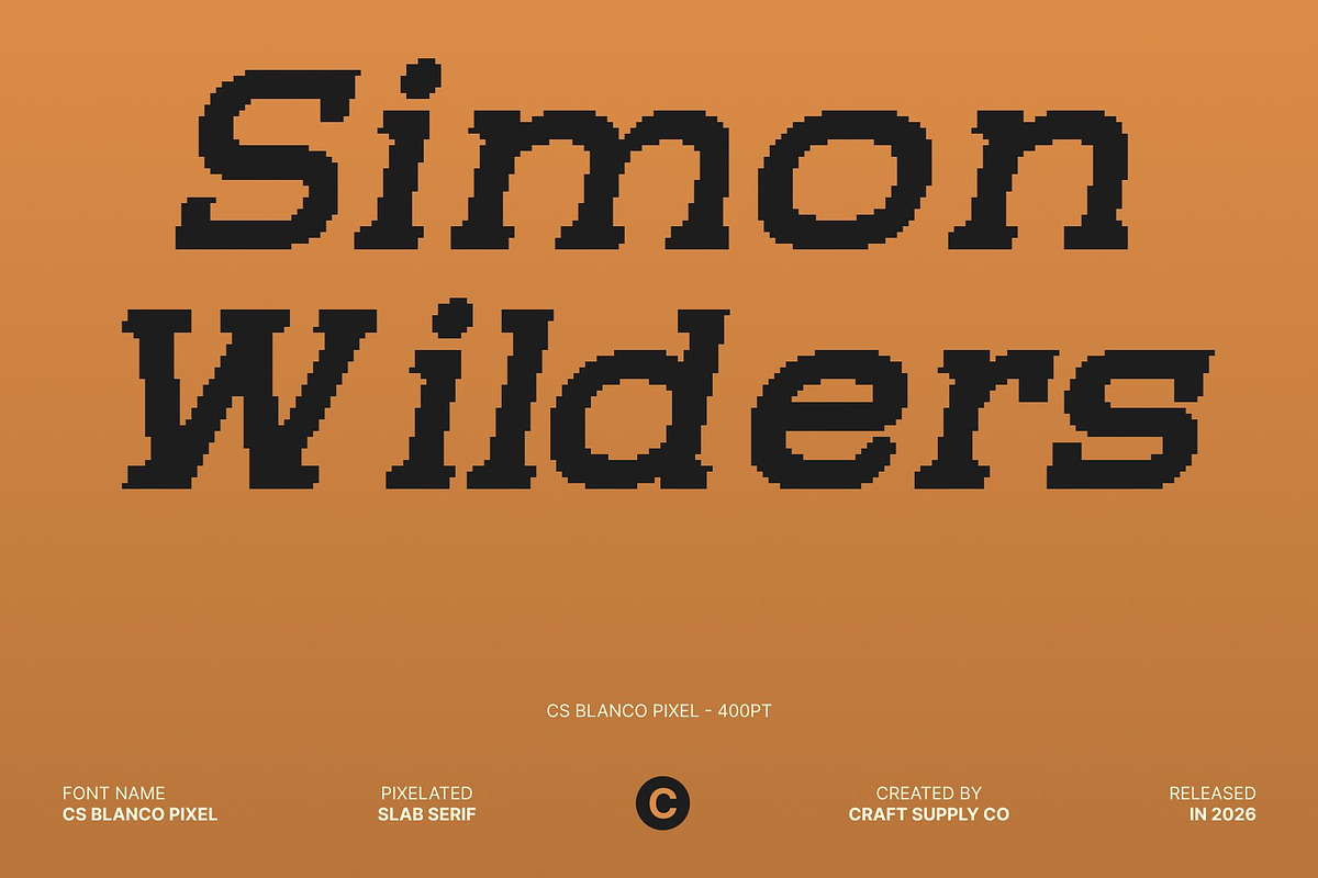 CS Blanco Pixel, a Slab Serif Font by Craft Supply Co. (Photo 4 of 8)