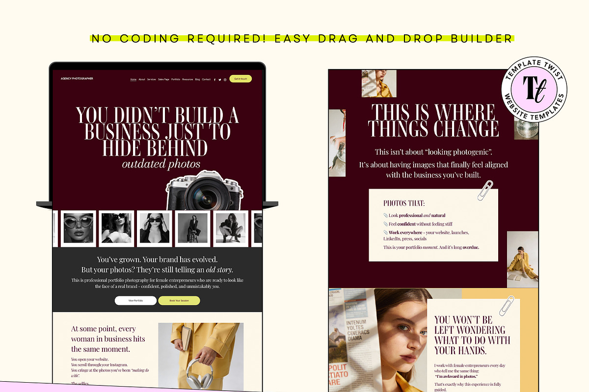 Squarespace Photography Website, a Squarespace Template by Template Twist Shop (Photo 7 of 10)