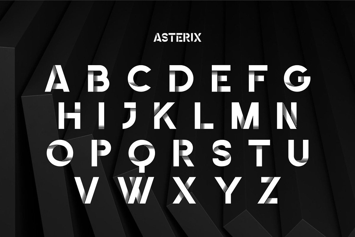 Asterix Font | Futuristic Bold Font, a Font by WhymoreArt (Photo 9 of 10)