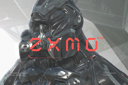 ZXMO Tech Font, a Font by baqoos