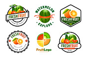 FRUIT & VEGETABLE BUNDEL LOGO BADGE, a Branding & Logo Template by grindstudio (Thumbnail 2 of 11)