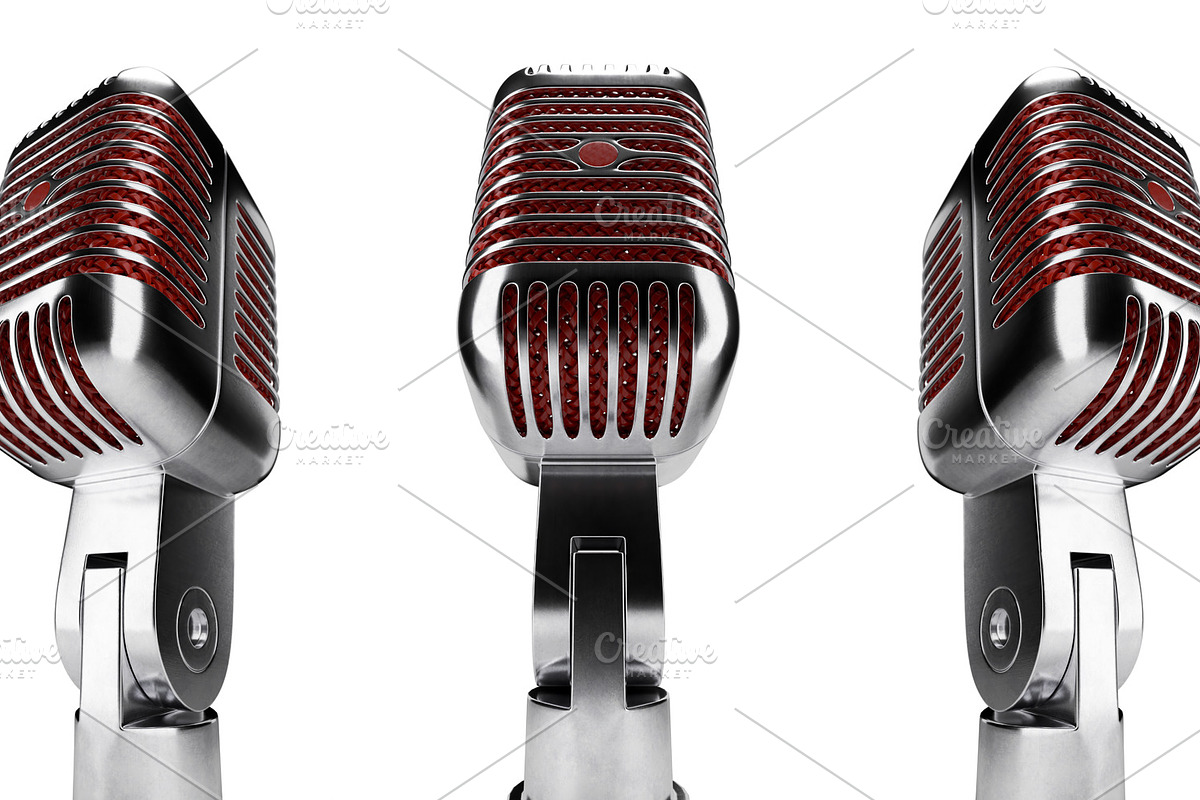 Red Classic Vintage Microphone Set, an Arts & Entertainment Photo by Andy Dean Photography (Photo 2 of 2)