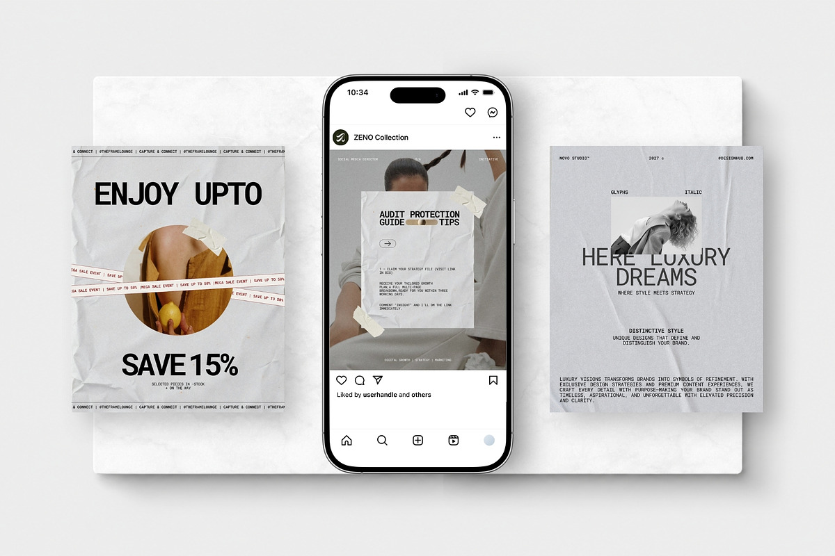 ZENO | Social Media Kit (III), a Social Media Template by The Aesthetic Studio (Photo 4 of 10)