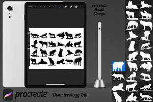 Wolf Silhouettes Set 1 Procreate