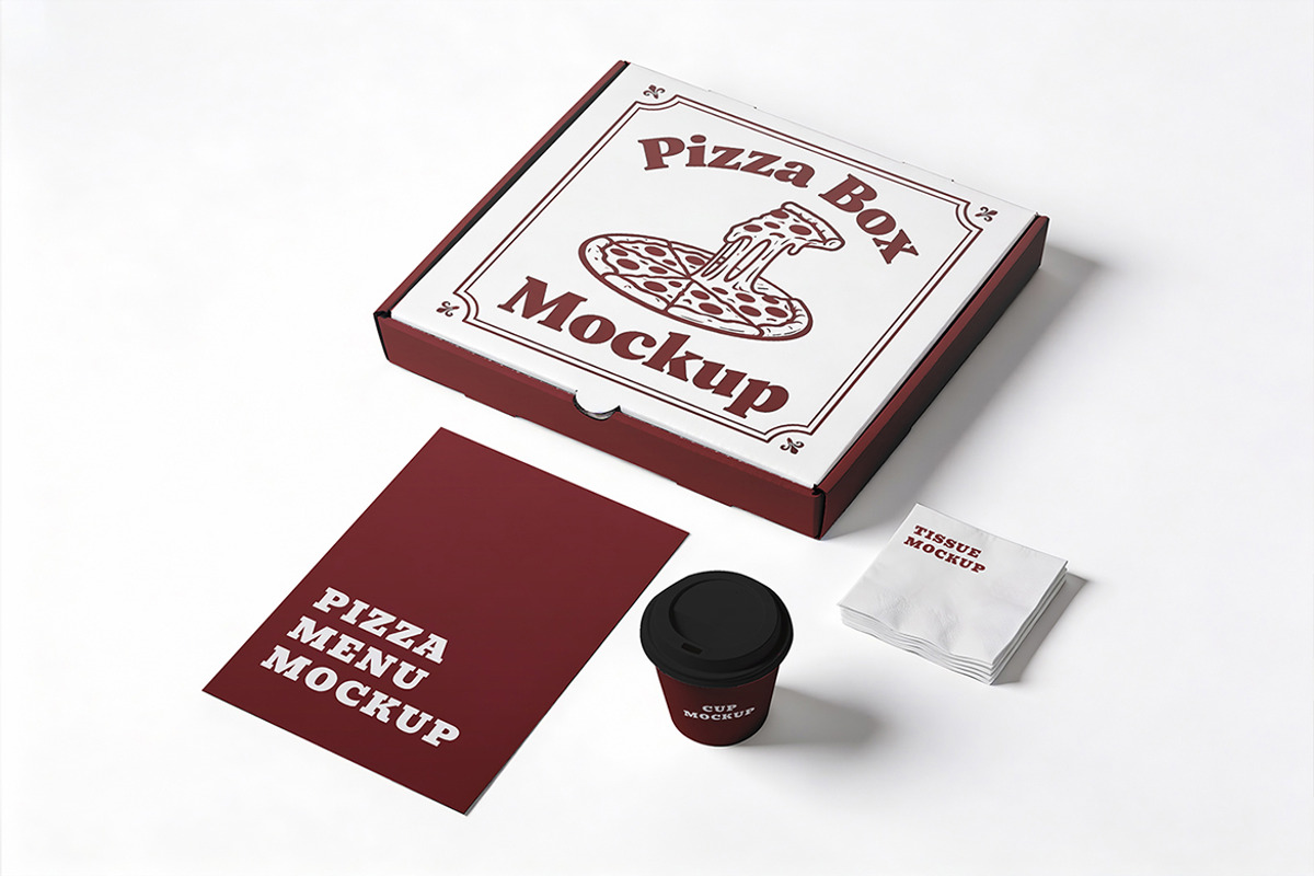 Pizza Branding Kit, a Product Mockup by Pitchlook.Studio (Photo 2 of 4)