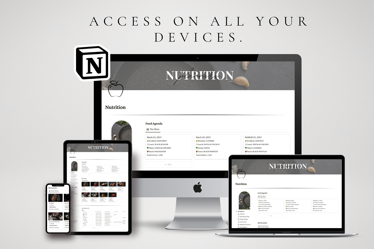 Notion Meal Planner Template, a Templates & Theme by BRANDcontent (Photo 6 of 8)