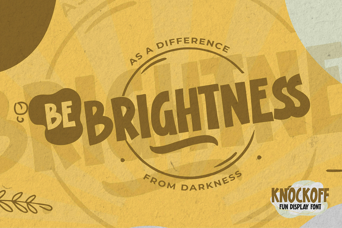 Knockoff - Fun Display Font, a Font by Gassstype (Photo 9 of 9)