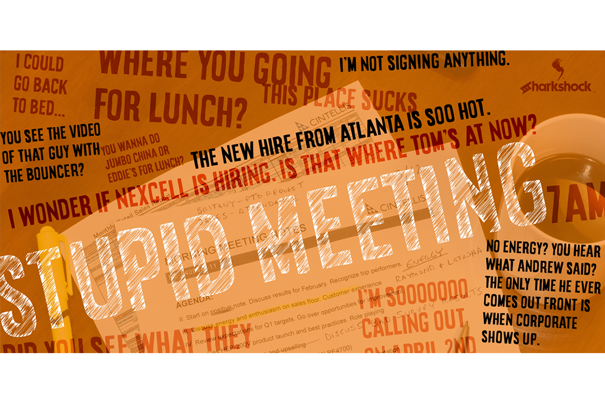 Stupid Meeting, a Sans Serif Font by Sharkshock (Photo 1 of 5)