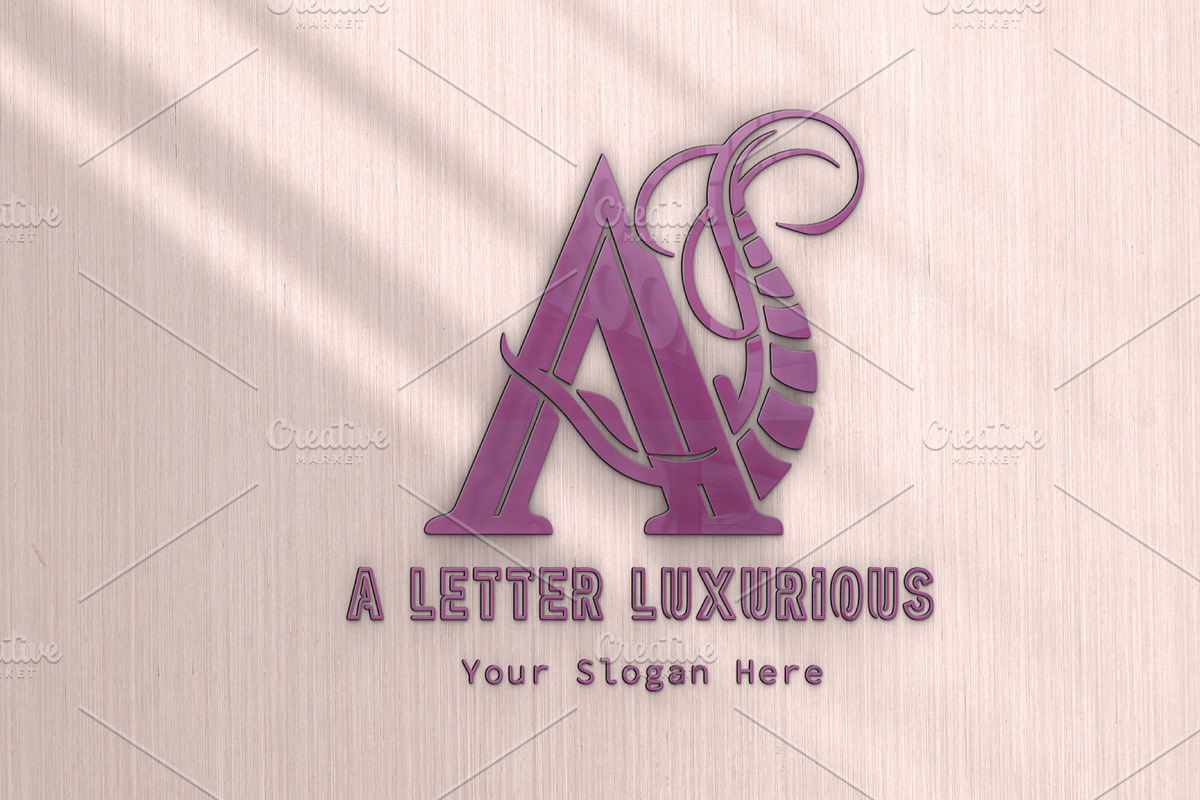 A LETTER LUXURIOUS LOGO TEMPLATE, a Branding & Logo Template by FusionadCreates (Photo 5 of 7)