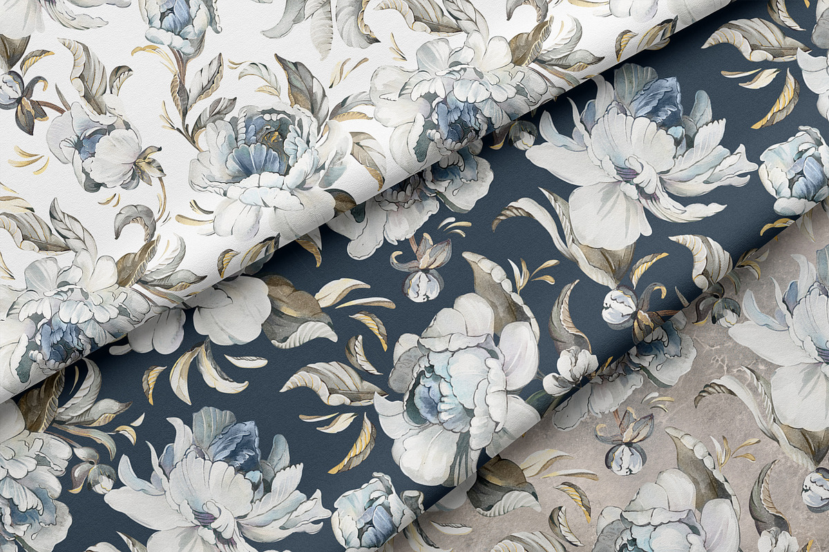 PEONIES floral seamless patterns, a Pattern Graphic by Lisima (Photo 9 of 14)