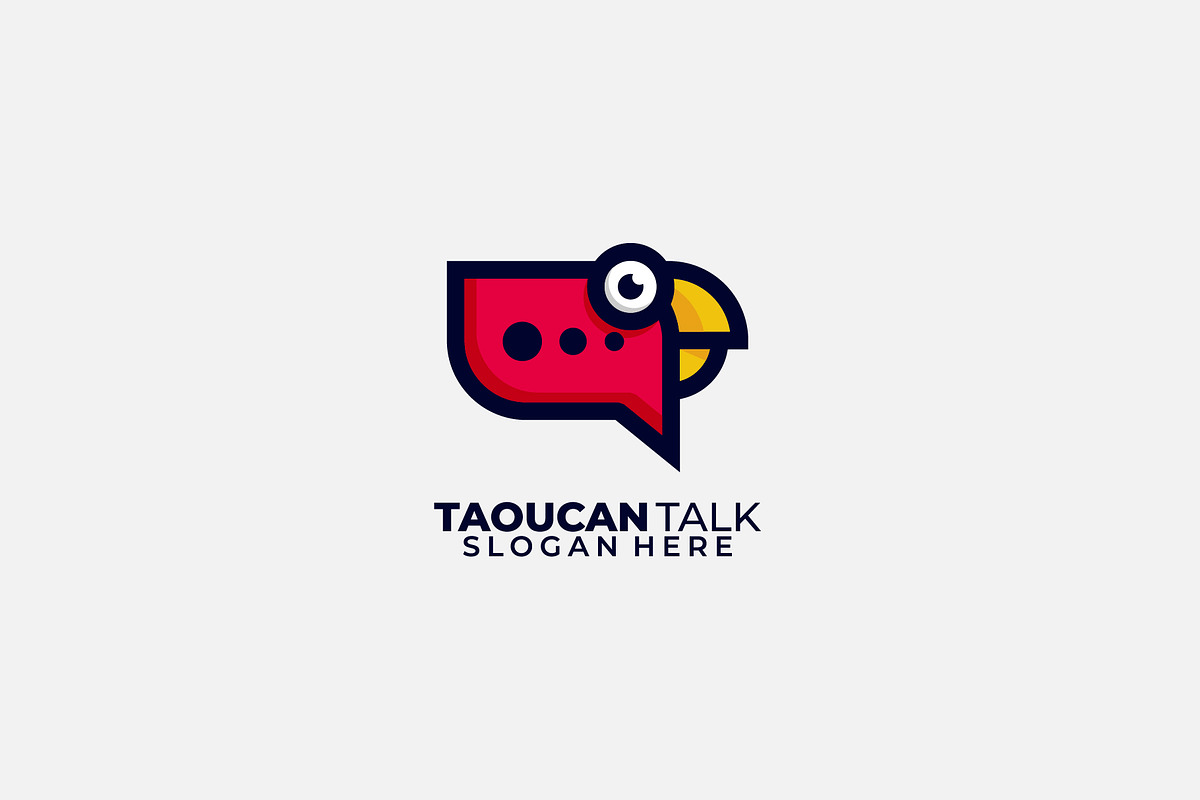 toucan message logo design vector, a Branding & Logo Template by OmerStudio