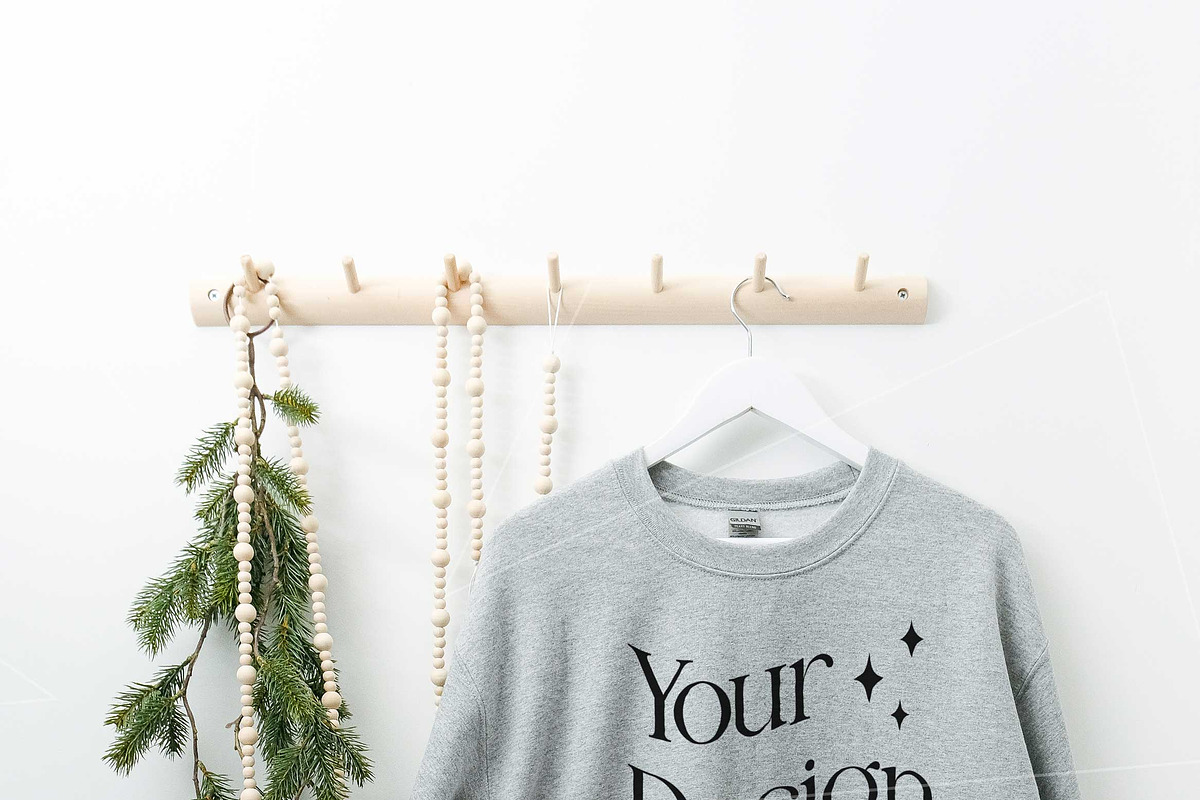 Sport Grey Gildan 18000 Mockup x3, a Shirt Mockup by Uncommon Mockups (Photo 2 of 7)