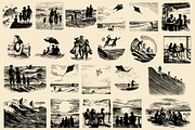 Vintage Coastal Travel Illustrations, an Object Illustration by Nocturnal Wolf (Thumbnail 10 of 27)