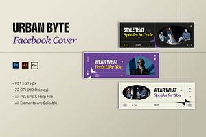 Urban Byte - Facebook Cover, a Presentation Template by StreaksideStd