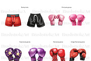 Boxing Clipart, Black Boxer, Fitness, a Person Illustration by BrushstrokeArtGB (Thumbnail 5 of 9)