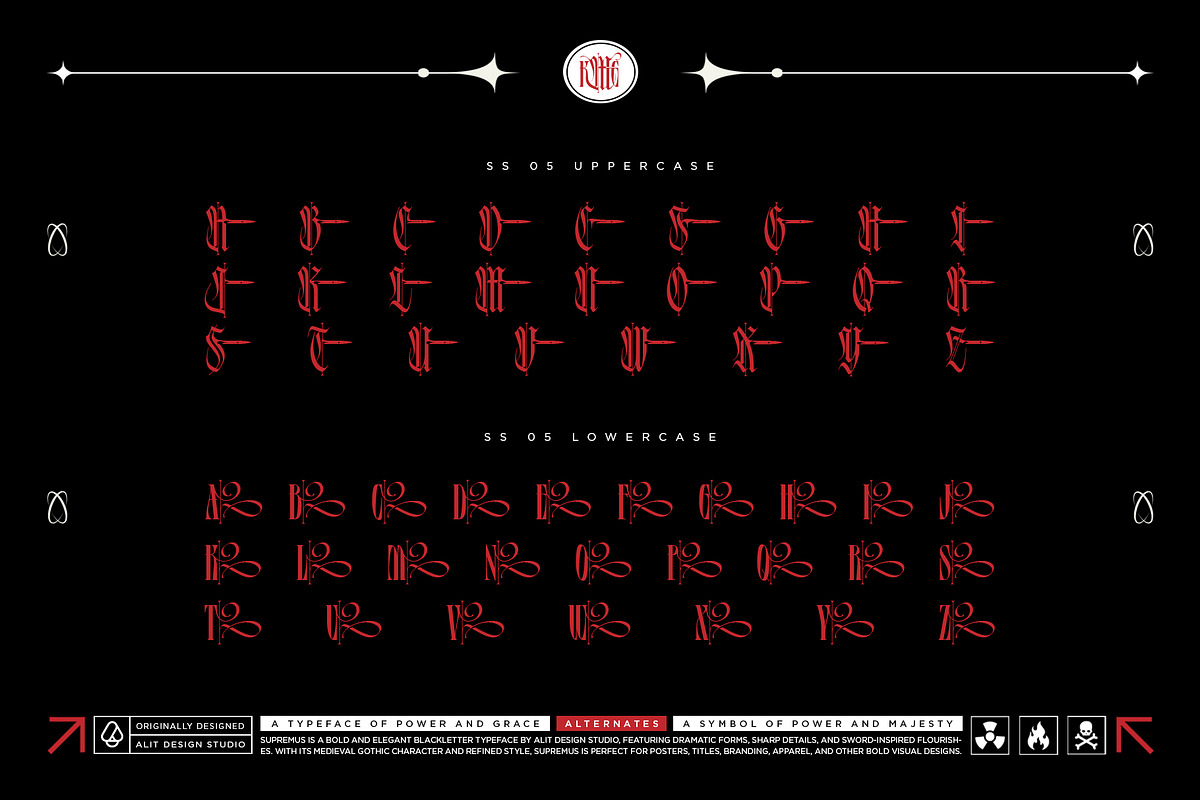 Supremus Typeface, a Blackletter Font by alit design (Photo 19 of 20)