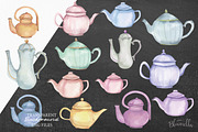 Watercolor Teapot Flower Floral, an Object Illustration by Bloomella (Thumbnail 5 of 8)