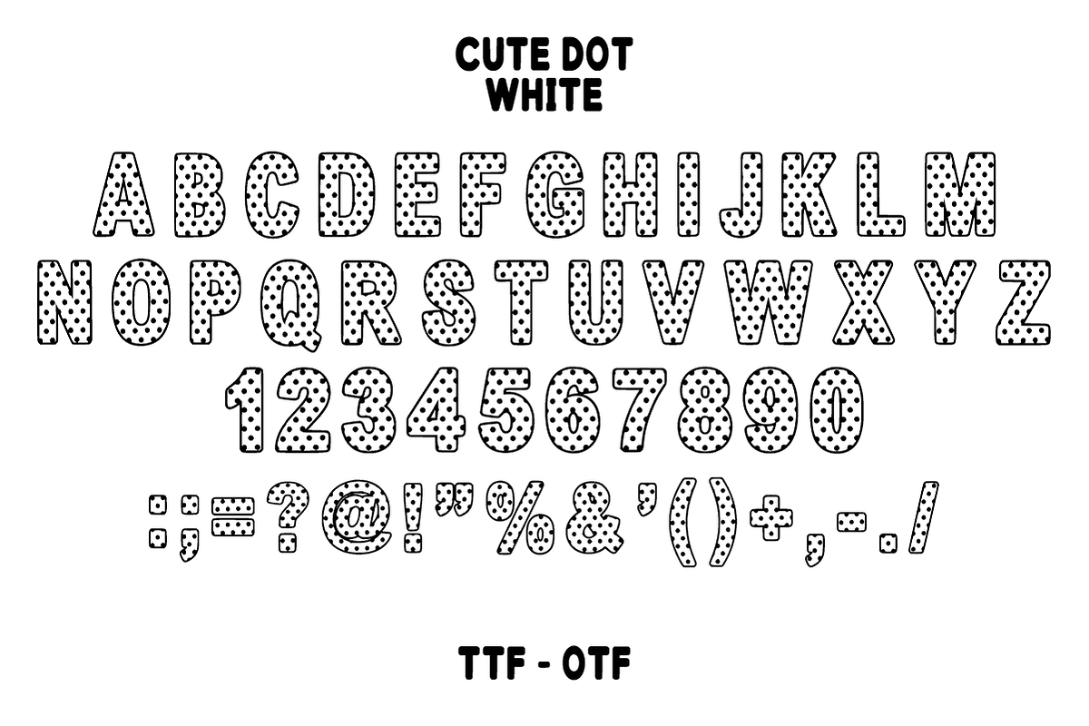 Cute Dot – Polka Dot Display Font, a Sans Serif Font by KiddoGlyphs Studio (Photo 5 of 6)