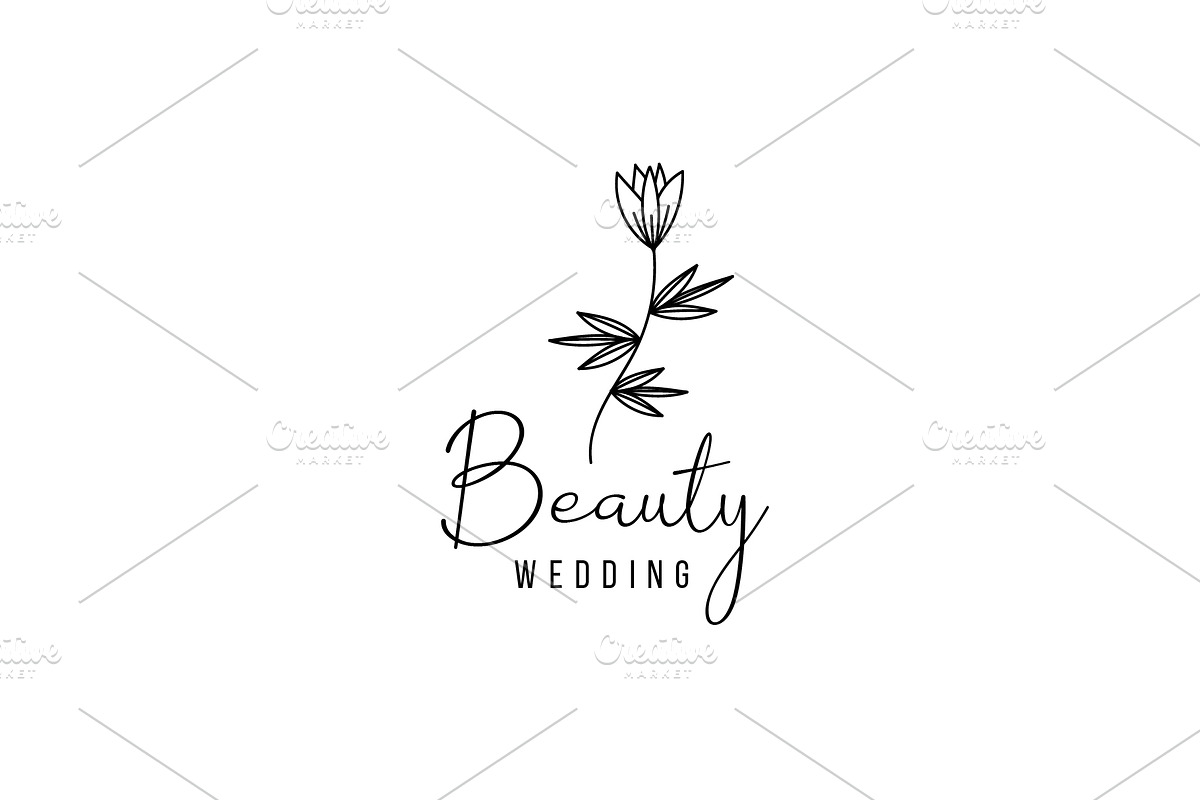 Minimalist Wedding Flower Logo Set, a Branding & Logo Template by Dyn Studio (Photo 6 of 6)