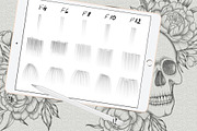Shadow tattoo needles brushes, a Brush Add-On by Veronika Gotovceva (Thumbnail 3 of 5)