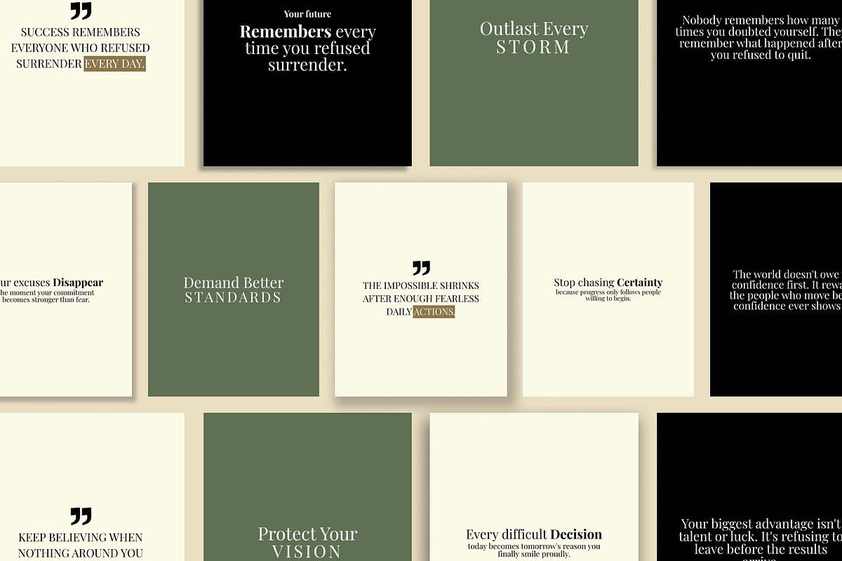 50 Inspiring Instagram Quote Bundle, a Social Media Template by RB Boutique (Photo 1 of 8)