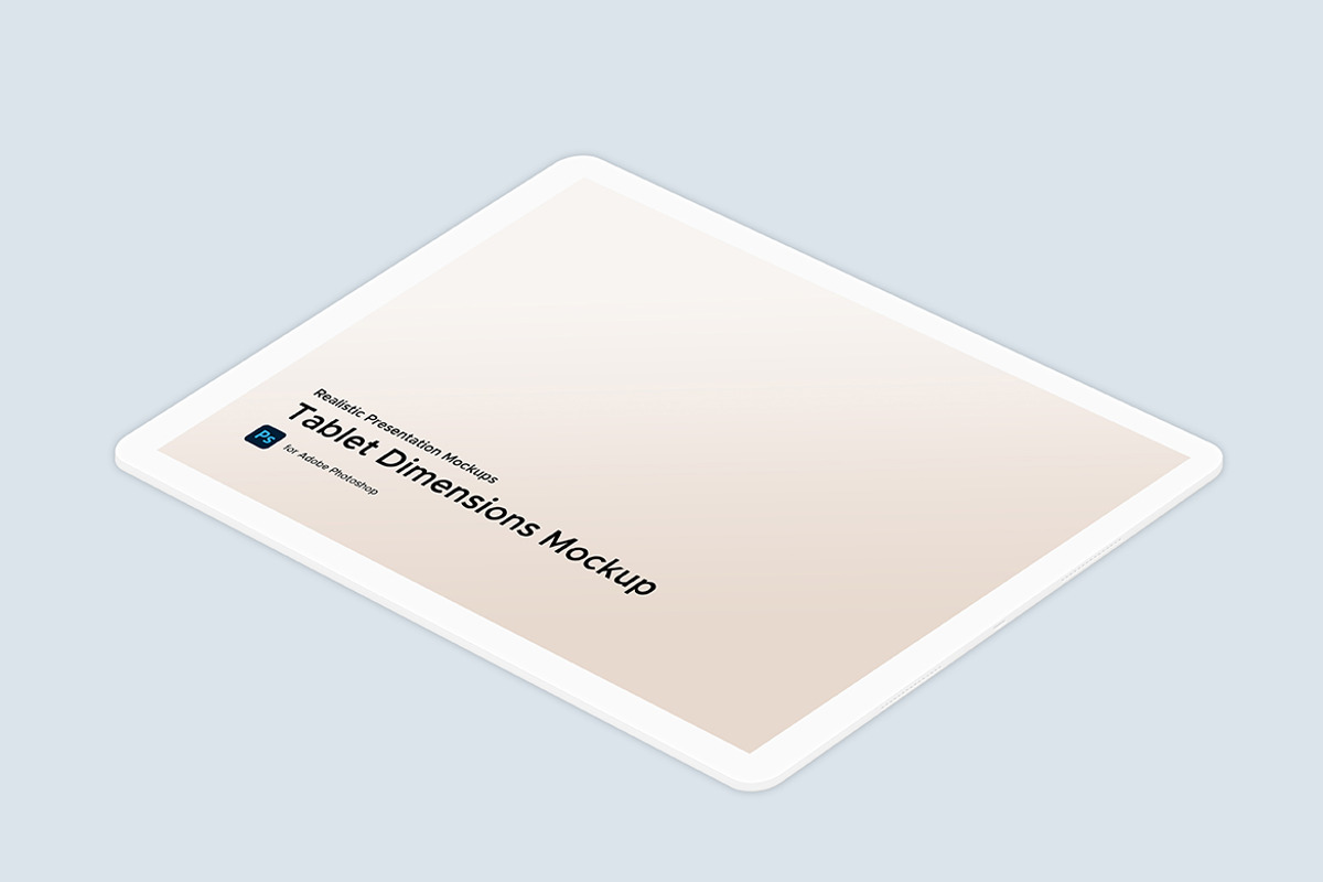 Tablet Dimensions Mockup, a Product Mockup by KL-Webmedia (Photo 10 of 16)
