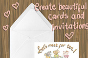 Tea Party Clipart Set, a Decorative Illustration by Paper Doll Pets (Thumbnail 5 of 7)