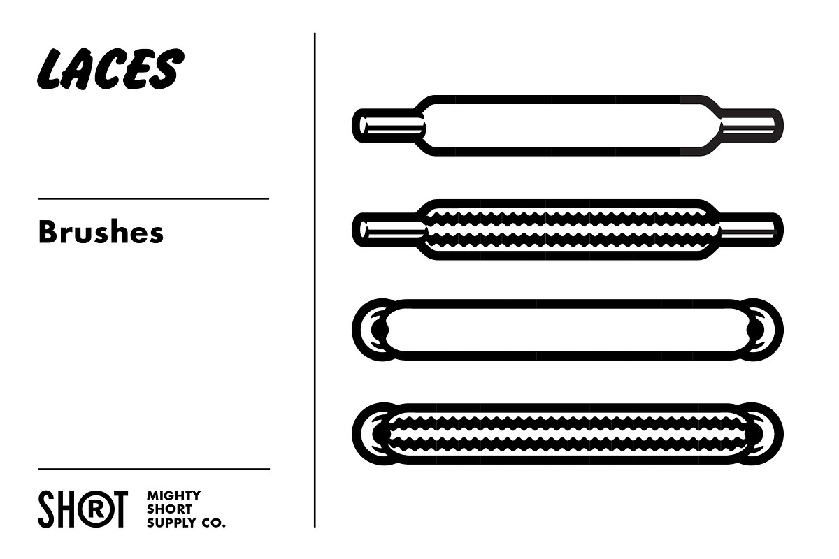 Laces Illustrator Pattern Brushes, a Brush Add-On by MightySHORT (Photo 3 of 4)