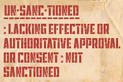 UNSANCTIONED DISTRESSED STENCIL FONT, a Font by Alphabet Agency (Thumbnail 2 of 9)
