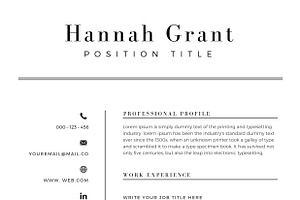 Clean Resume/CV Template Word