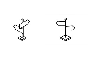 Directional signs stand prominently, an Object Illustration by ZinetroN