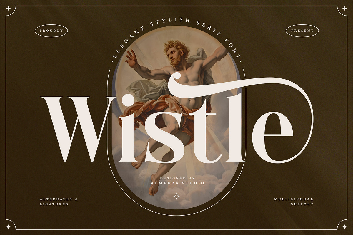 Wistle – Elegant Stylish Serif, a Serif Font by Almeera Std (Photo 1 of 10)
