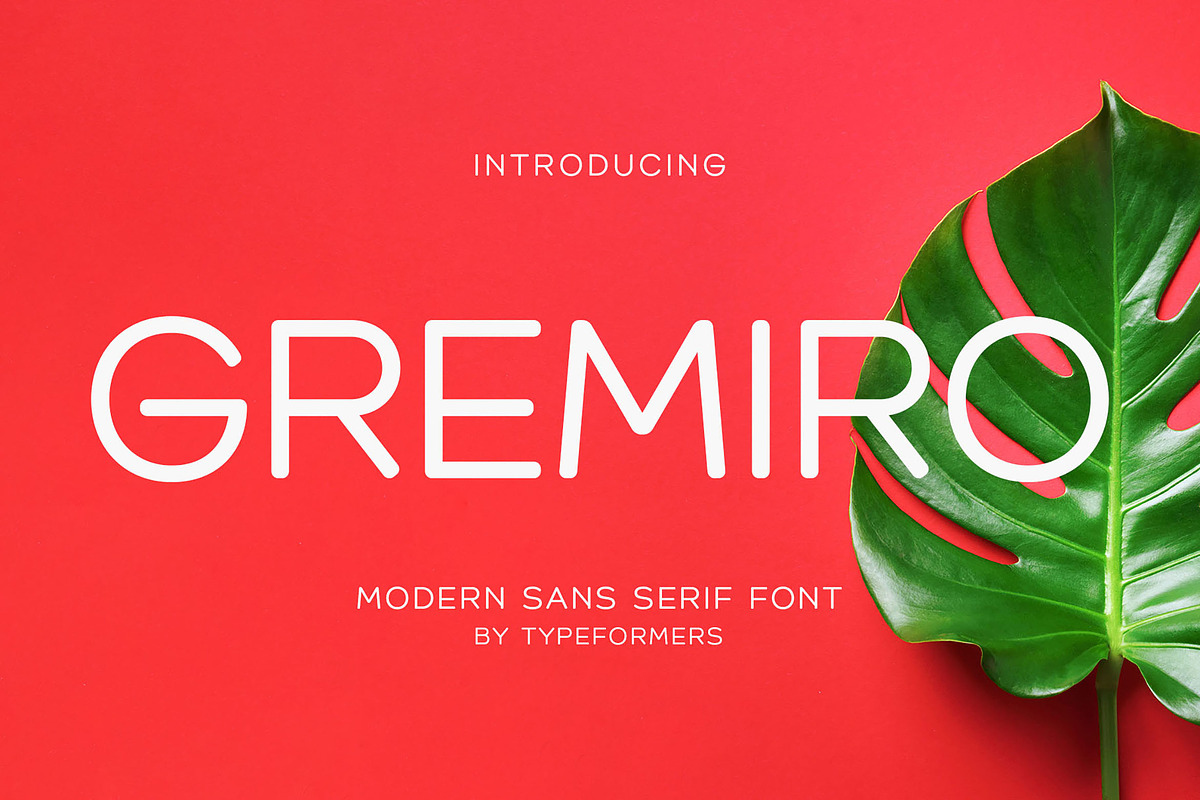 Gremiro - Modern Sans Serif, a Sans Serif Font by Typeformers (Photo 1 of 5)
