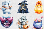 Cute Halloween Sublimation Clipart, an Illustration by Black Bird Studio (Thumbnail 4 of 6)