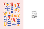 Geometric Flowers Procreate Brushes, a Brush Add-On by Pencil Twist (Thumbnail 6 of 10)