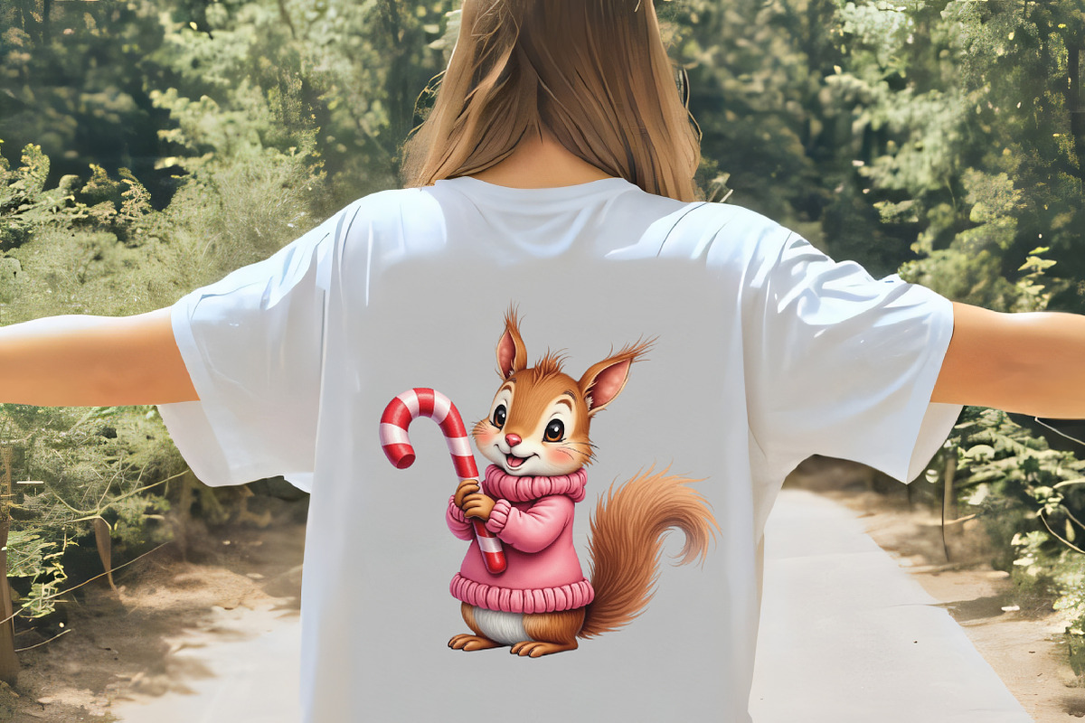Pink Jumper Animals Christmas Clipar, an Illustration by CrexoraLab (Photo 4 of 5)
