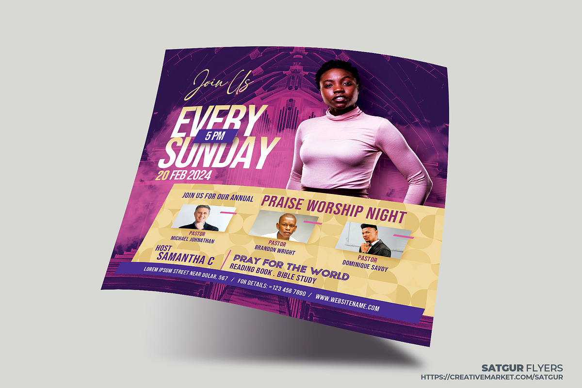 Church Flyer Template - PSD, a Flyer Template by Satgur Graphic Design (Photo 4 of 4)