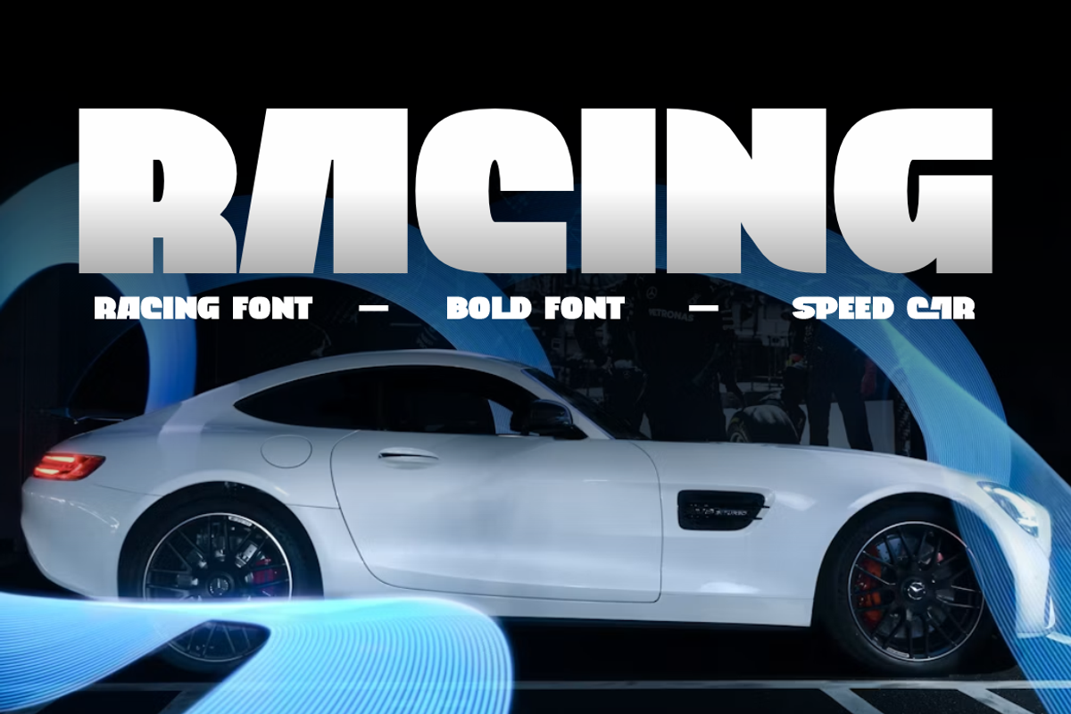 Wangem - Bold Sports Car Font, a Sans Serif Font by QR Design Studio (Photo 2 of 15)