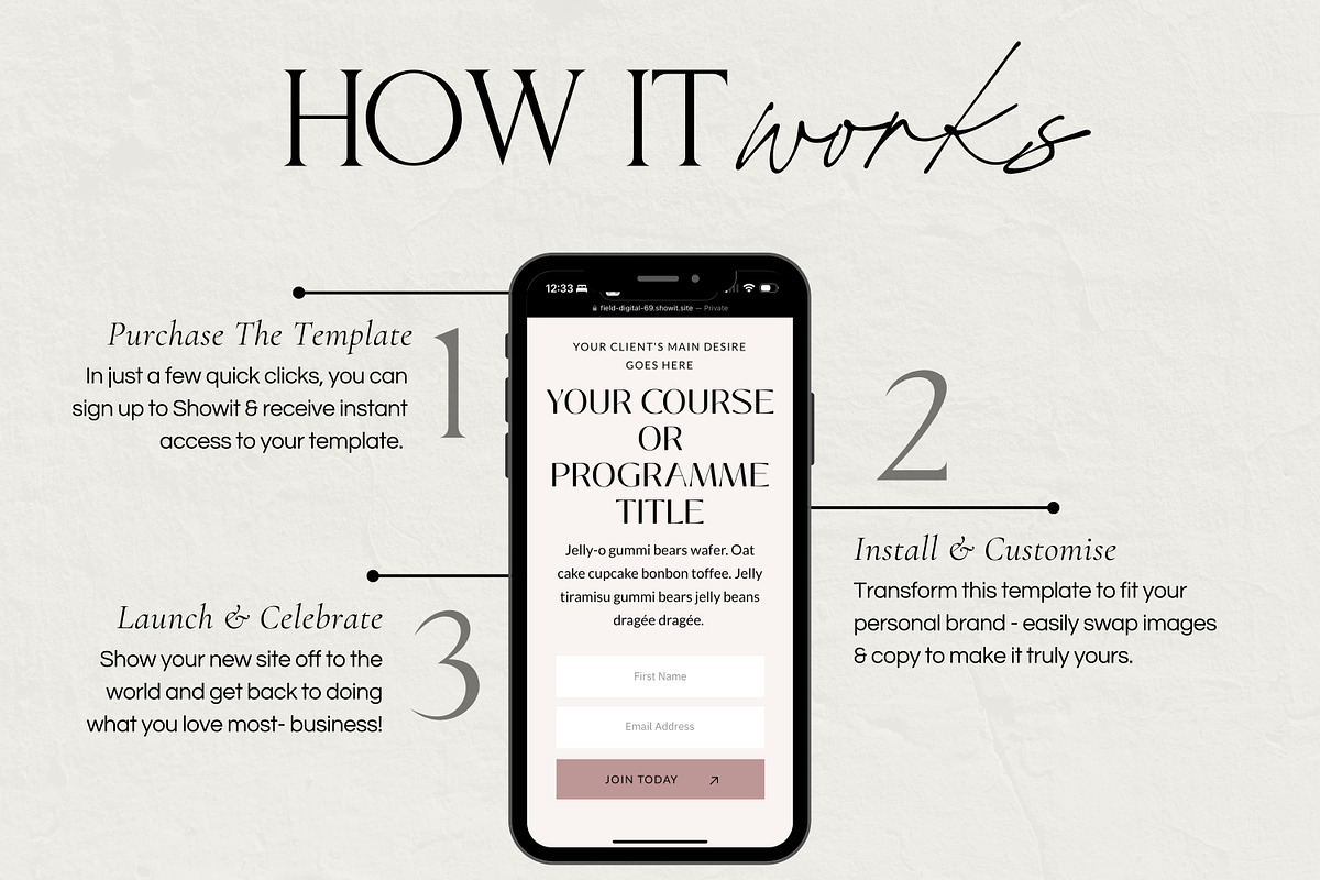Coaches Showit Sales Page Template, a Websites & App Template by Field Digital (Photo 3 of 9)