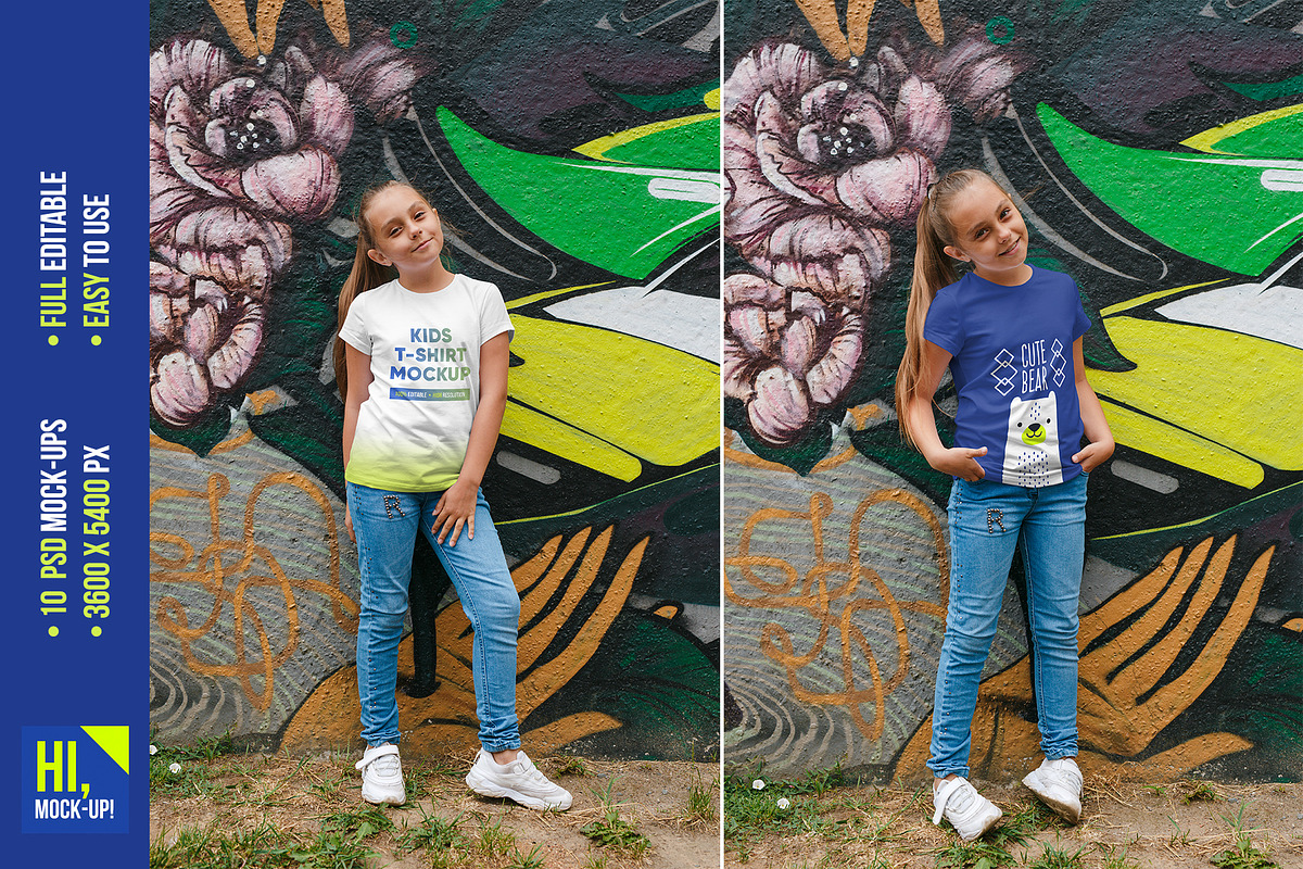 Kids Girl T-Shirt PSD Mockups Vol8, a Shirt Mockup by Hi, Mock-Up! (Photo 4 of 8)