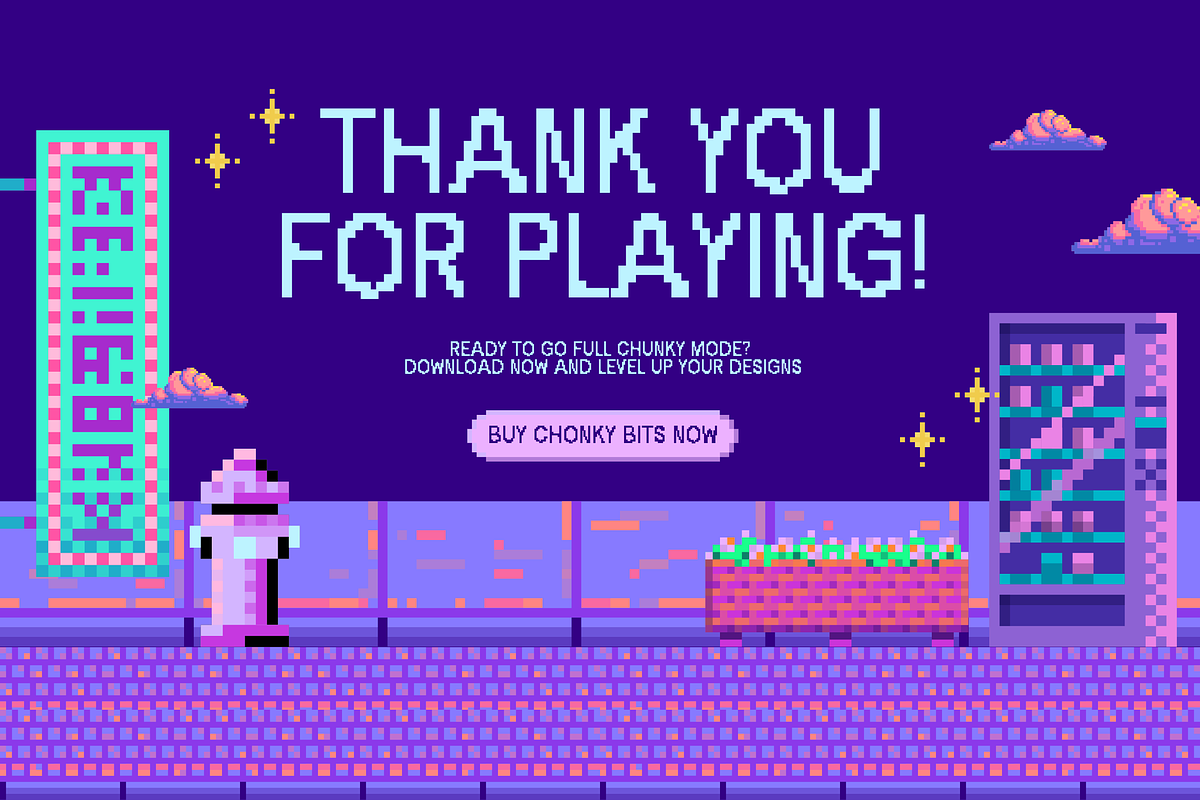 Chonky Bits – A Pixel Font, a Sans Serif Font by Creativetacos (Photo 9 of 9)