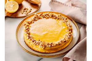 Vegan lemon tart or lemon cake, a Food & Drink Photo by Fascinadora